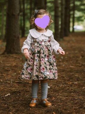 Floral Suspender Dress
